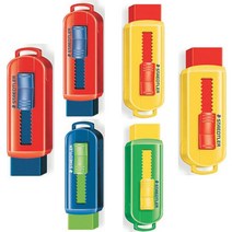 스테들러 슬라이딩 칼라 지우개 525PS1S 세트, 슬라이딩 칼라 지우개 6개 세트