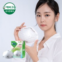 에버그린 미국 NIOSH 인증 N95-C250 안면부여과식 마스크 20개, N95-C250 20개, N95-C250 20개