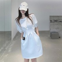 [코지] 블랙앤화이트 미니멀 캐주얼 스타일 미니원피스