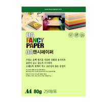 [동화오피스] 두성종이 OA 팬시페이퍼 80g 25매 / A4 색지 용지, P56 멜론