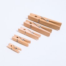 뽁뽁이닷컴 나무집게 캐릭터 나무집게 모음 - 사진걸이 장식소품, 나무집게(★6x0.7cm-50개)