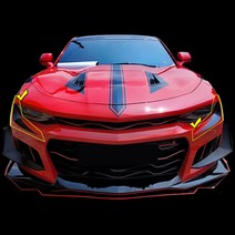 [AM] 카마로SS zl1범퍼용 포인트 데칼스티커, 무광블랙