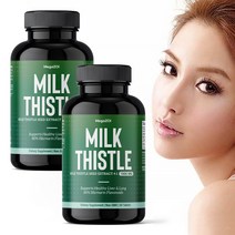 밀크시슬 1000mg 2병 간영양제 메가비타 밀크씨슬 실리마린 추천 해외 미국 직구, 60캡슐