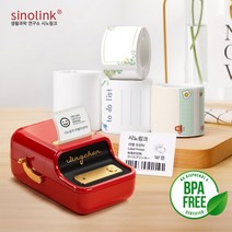 시노링크 라벨프린터 B21 전용 라벨지, A-7) 사각 투명 40x30