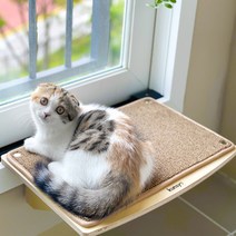 쿤쇼 고양이 창문 해먹 창틀해먹 고양이선반 캣워커 캣스텝, 창문해먹 브라운