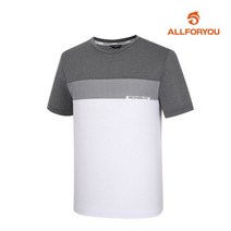 [올포유] [올포유] 남성 웜업 폴리 라운드 반팔 티셔츠 AMWJJ2325-100_G