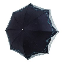 샤크플러스 오간지 리본레이스 블루 자외선차단 2단 UV차단 양산