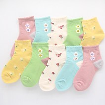 아동양말 레트로감성 꽃무늬 10p 세트