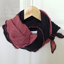 더드림 투톤 레이스 롱 스카프 머플러