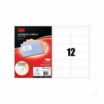 가정잡화 3M 주소용 라벨 12칸 100매 비닐팩, 본상품선택