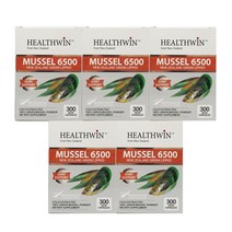 헬스윈 초록입홍합 그린머슬 6500mg 300캡슐, 5개