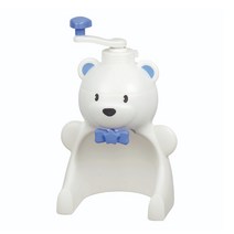 업소용 빙수기 가정용 팥빙수기계 일본 수입 진주 금속 가정용 수동 빙수기 얼음 분쇄기 작은 스무디 곰 펭귄 작은 가정용 빙수기, 흰 곰