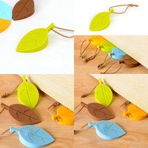 나뭇잎 모양 실리콘 도어스토퍼 방문스토퍼 문 쾅 방지 도어 충격 흡수 방문 도어스토퍼 현관문스토퍼