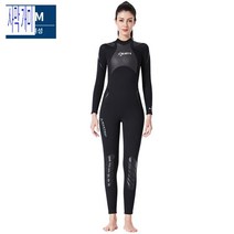 잠수복 스킨스쿠버 다이브 웻슈트 서핑슈트 바다수영 스노쿨링, 3mm 블랙 여성A