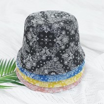 봄나들이 페이즐리 20대여성 컬러 버킷 심플모던룩 햇빛가림모자 캐쥬얼룩 벙거지햇