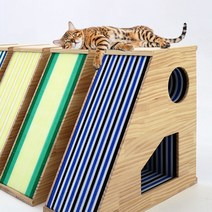 백년애 오래쓰는 스크래쳐 고양이 대형 슬라이드 스크래쳐, 레드