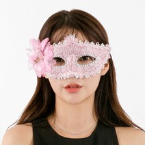 [바보사랑] 베네치아플라워반가면(핑크) 오페라 마스크 파티 가면, 상세 설명 참조