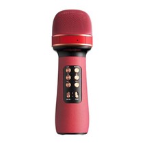 가정용 코인노래방 기계 휴대용 길거리공연 찬양 반주기 부스 ws-898 노래방 블루투스 호환 마이크 핸드 헬드 무선 음악 홈 ktv 도구 친구 선물을위한 마이크 노래, 빨간색