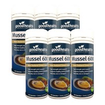 굿헬스 머슬 뮤셀 6000 뉴질랜드 초록입홍합 푸른홍합 goodhealth mussel 100캡슐 6개, 1개, 기본