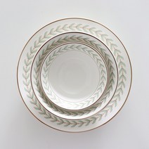 골드라인 골드림 나뭇잎 소스볼 디저트볼 파스타볼, 그린, S(11cm)