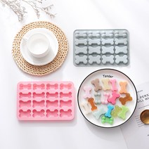 16연 뼈 모양 실리콘 초콜릿 몰드 얼음틀 베이킹 DIY 애견 과자틀갖추다