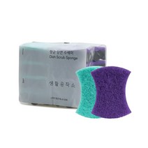 생활공작소 항균 스펀지 수세미, 흠집방지, 1개, 8개입