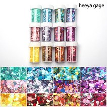육각 원형 글리터 10g 레진 슬라임 아트 재료 스팽글 토핑, 8(10g)