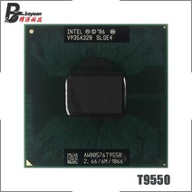 인텔 코어 2 듀오 t9550 slge4 2.6 ghz 듀얼 코어 듀얼 스레드 cpu 프로세서 6 m 35 w 소켓 p, 한개옵션0