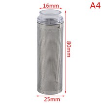 수족관 어항 필터 스폰지 여과기 용품 12/16mm 수족관 기관 스테인레스 스틸 보호 슬리브 어항 필터 그물, 16mm