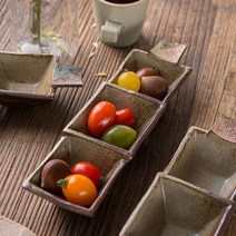 이천도자기 집으로 브라운 삼구 종지 스톤웨어 소스기, 프레즌트 1, 프레즌트 1