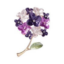 화사한 라일락 꽃 브로치
