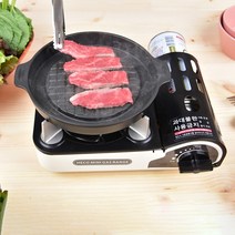 국내생산 캠핑용 원룸 자취 이자카야 고기 그릴 삼겹살 1인용 화로 미니 불판, 그릴 지름 16.5cm X 높이 3cm