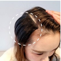 여자 헤어 피스 옆머리 볼륨 부분 탈모 가발 헤어뽕, 8cm, 내츄럴브라운