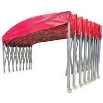 대형 이동식 차고 자바라 야외 차량 관리 창고 주차장, 4x4x2.5m