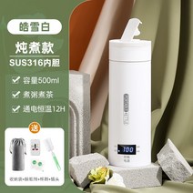겸용 전기포트 충전식 보온병 물 끓이는 텀블러 휴대용 소형, 316 스튜 - 해외 모델 - 삶은 죽 차 - 온도 표