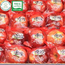 [GMD]저탄소 인증 당도선별 경북 껍질째 먹는 세척사과 씻어나온 개별포장 봉지 사과 꼬마 중과, 중과 사과 10kg(40-50개)