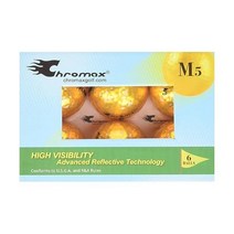 크로맥스 메탈릭 M5 칼라 골프공 6개입, 골드