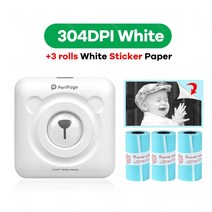 인생네컷 기계 스티커 사진기 스마트폰 사진 인화기 peripage a6 304dpi 포토 프린터 미니 블루투스 노트 라벨 프린터 컬러 종이 롤 홈 오피스 선물로 사용 147, 304wh 3스티커, 협력사