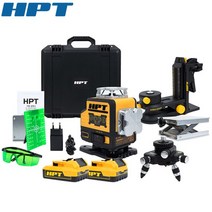 HPT 충전 4D 레이저 레벨기 HL-4DG 풀세트 그린레이저 디월트 12V 배터리 호환가능