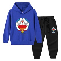 쥬리원단 면100% 캐릭터 아동복 후드티+끈바지 남여공용 아동복세트 90-150 색상조합 22종 도라에몽 캐릭터 굿즈 그림B