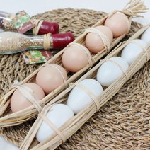 모노플라워 달걀꾸러미 달걀 5개 묶음 1p (흰색 살구색) 계란 모형 인테리어소품 식품음식 모형, 살구색