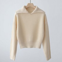 제니트 여성 기본핏 카라넥 러블리 빅카라 니트 마스빅카라