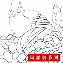 집콕 풍경 미술 동양화 입문 세필화 수묵화 스케치 라인 앤틱 수채화, 원고는 실물 인쇄하다., 채도를 참조하지 마라, 원고 사이즈 66×88cm/매