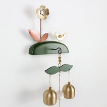 핸드메이드 꽃과 새 현관 문종 출입문종 도어풍경 가게 카페 식당 자석도어종 집들이선물 개업선물 풍수인테리어