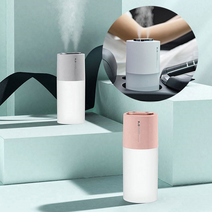 정성몰 듀얼 이중 분사 대용량 가습기 400mL(USB전원 무선 충전식 2200mAh) 저소음 LED 무드등, USB전원, 화이트
