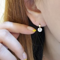 14k 골드 금 미니 원터치 심플한 링 귀걸이 낱개 판매