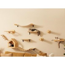 벽걸이 캣타워 고양이 놀이터 거실 선반 캣워커 세트, 거실 SET 2