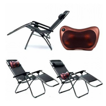 1인 함마톤 리클라이너 무중력 의자 전용 힐링쿠션 안마기 사무실 효도 캠핑 야외, 블랙+힐링쿠션안마기