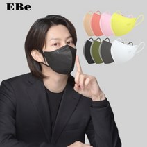 이비에 8컬러 KF94 마스크 10매 김희철 귀편한 새부리형 대형 중형 소형 초소형 세부리형, 그레이(공산품마스크)