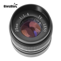 TV 25mm f/1.4 렌즈 소니호환 니콘 캐논 펜탁스 후지 m4/3 nx용 C 마운트 TV/CCTV/시네마 카메라 F1.4, 10 C-Mount